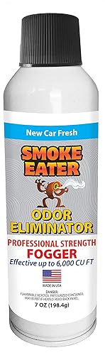 Smoke Eater Cigarette, Cigar & Cannabis Fogger Odor Eliminator, 7 Oz Aerosol - Continuous Spray Up to 8 Minutes, Covers 6,000 Cu Ft for Apartments