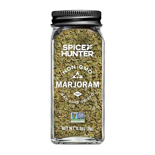 Spice Hunter Mediterranean Marjoram Leaves, 0.3-Ounce Glass Jar
