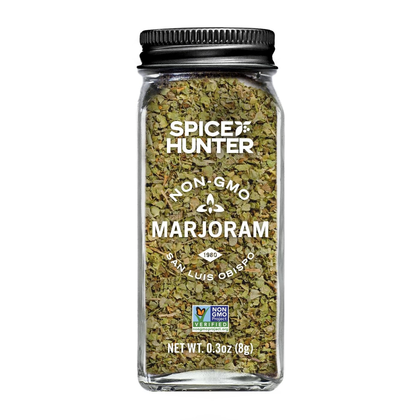 Spice Hunter Mediterranean Marjoram Leaves, 0.3-Ounce Glass Jar
