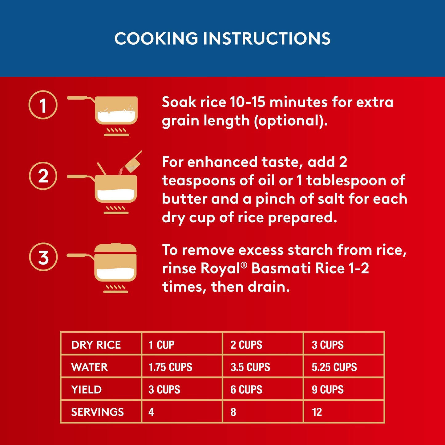 Royal Basmati Rice - Authentic Long Grain White Basmati Rice - 15 lb Bag - Perfect for Biryanis, Pilafs & Curries - Cook in Microwave or on Stove Top