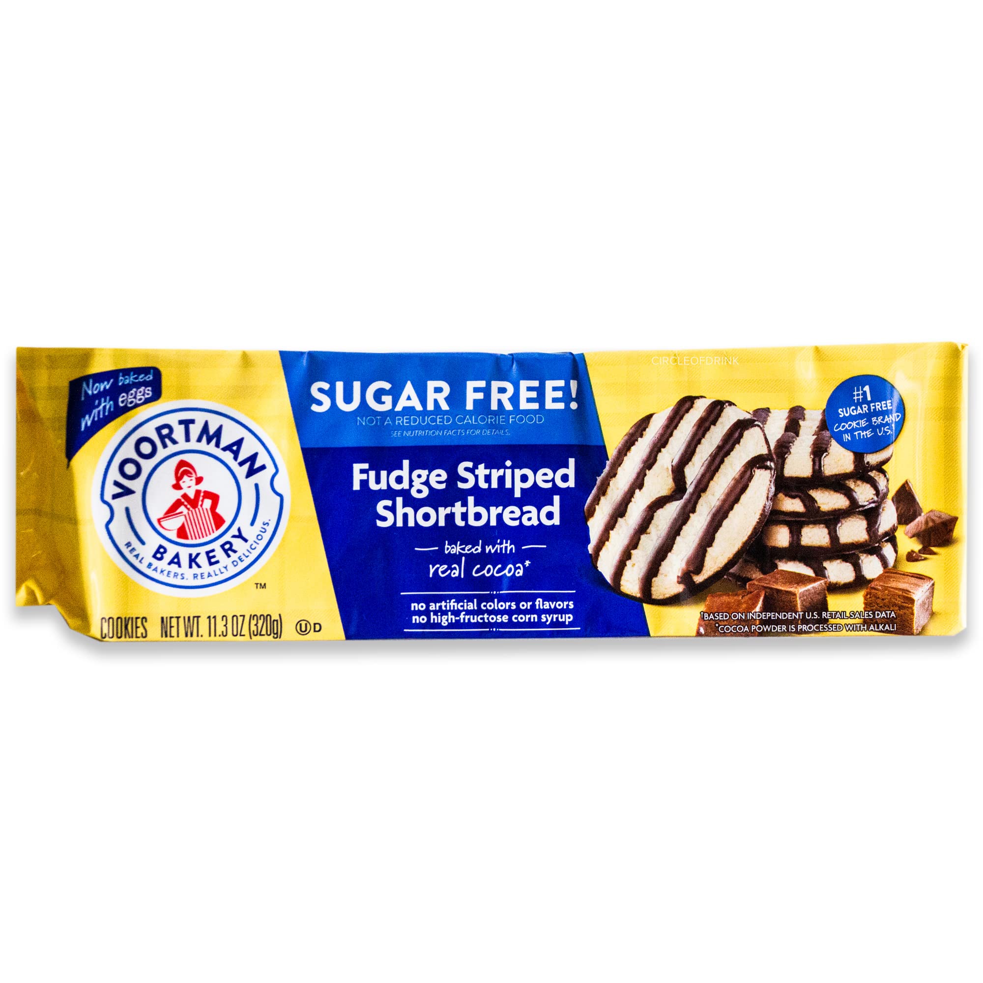 Voortman Sugar Free Cookies - Variety Pack - Chocolate Chip - Fudge Brownie - Fudge Shortbread - Pecan Chocolate Chip - Iced Almonette - Oatmeal - 6