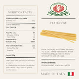 Rustichella d'Abruzzo Fettuccine (Pack of 3), 500g Each - Egg-Free Wide Ribbon Pasta - Perfect for Sauces - Cooks in 11-13 Minutes - Traditional
