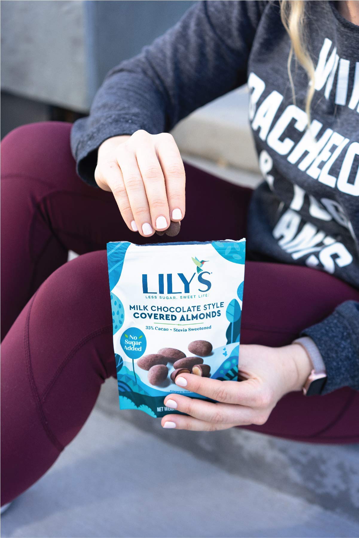 Milk Chocolate Style Covered Almonds by Lily's Sweets, Made with Stevia, No Added Sugar, Low-Carb, Keto-Friendly Christmas Candy | Fair Trade