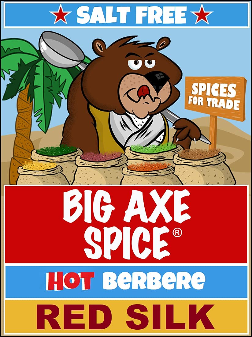 Big Axe Spice Red Silk Berbere Salt-Free Seasoning - Gluten Free, Sugar Free, Preservative Free and Salt Free (Red Silk Berbere)