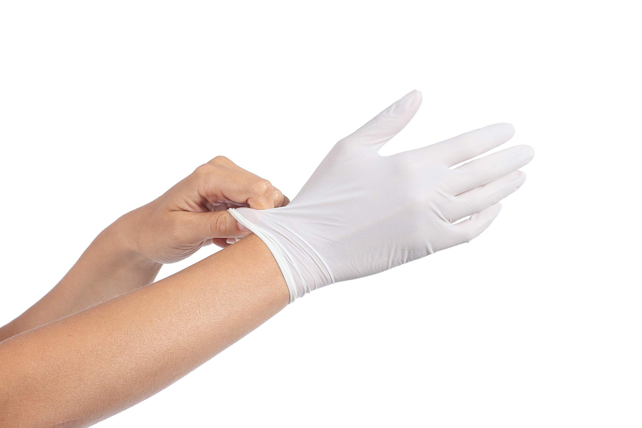 Perfect Stix Large Latex Gloves Powder Free -Pack of 100,White