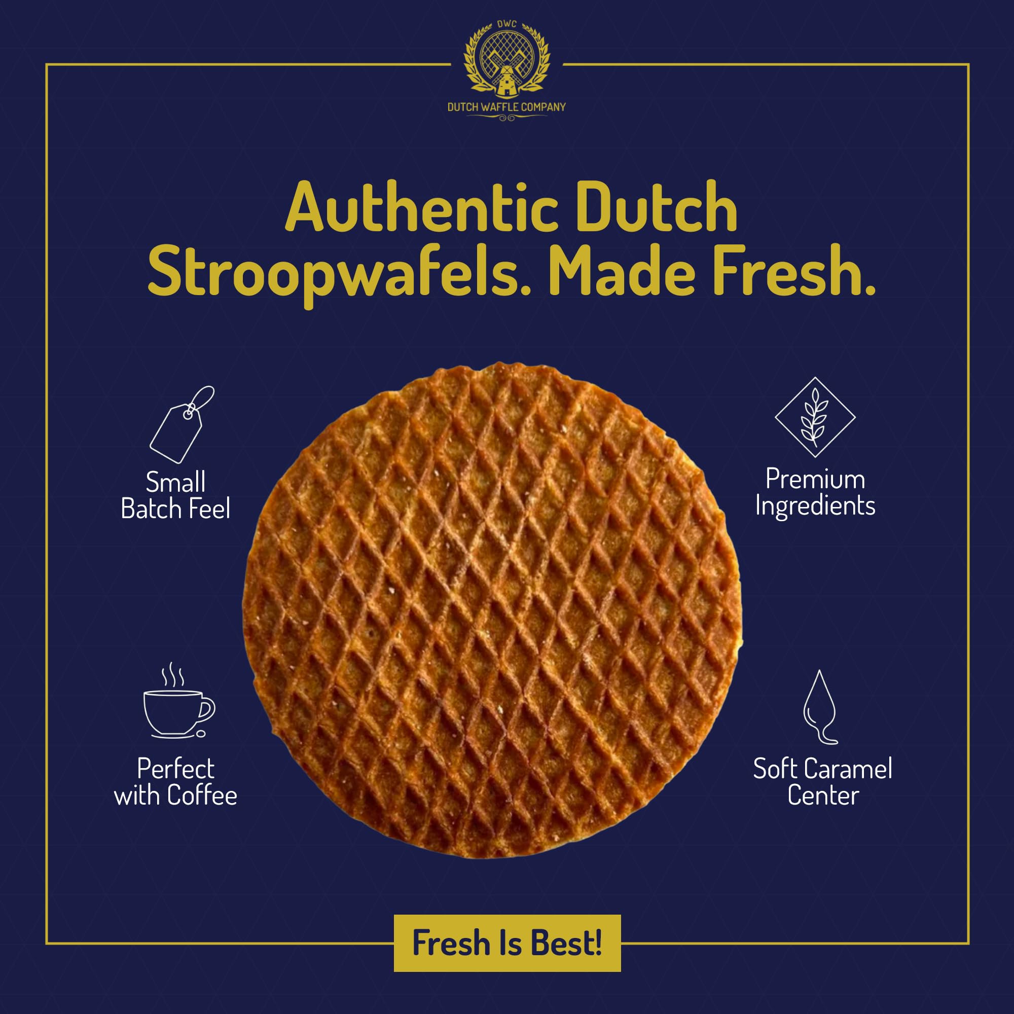 Dutch Waffle Company Gluten-Free No Bake Stroopwafel Pie Crust Mix, 1 lb Pouch, Makes Two 9-Inch Pie Crusts, Caramel Cookie Crust