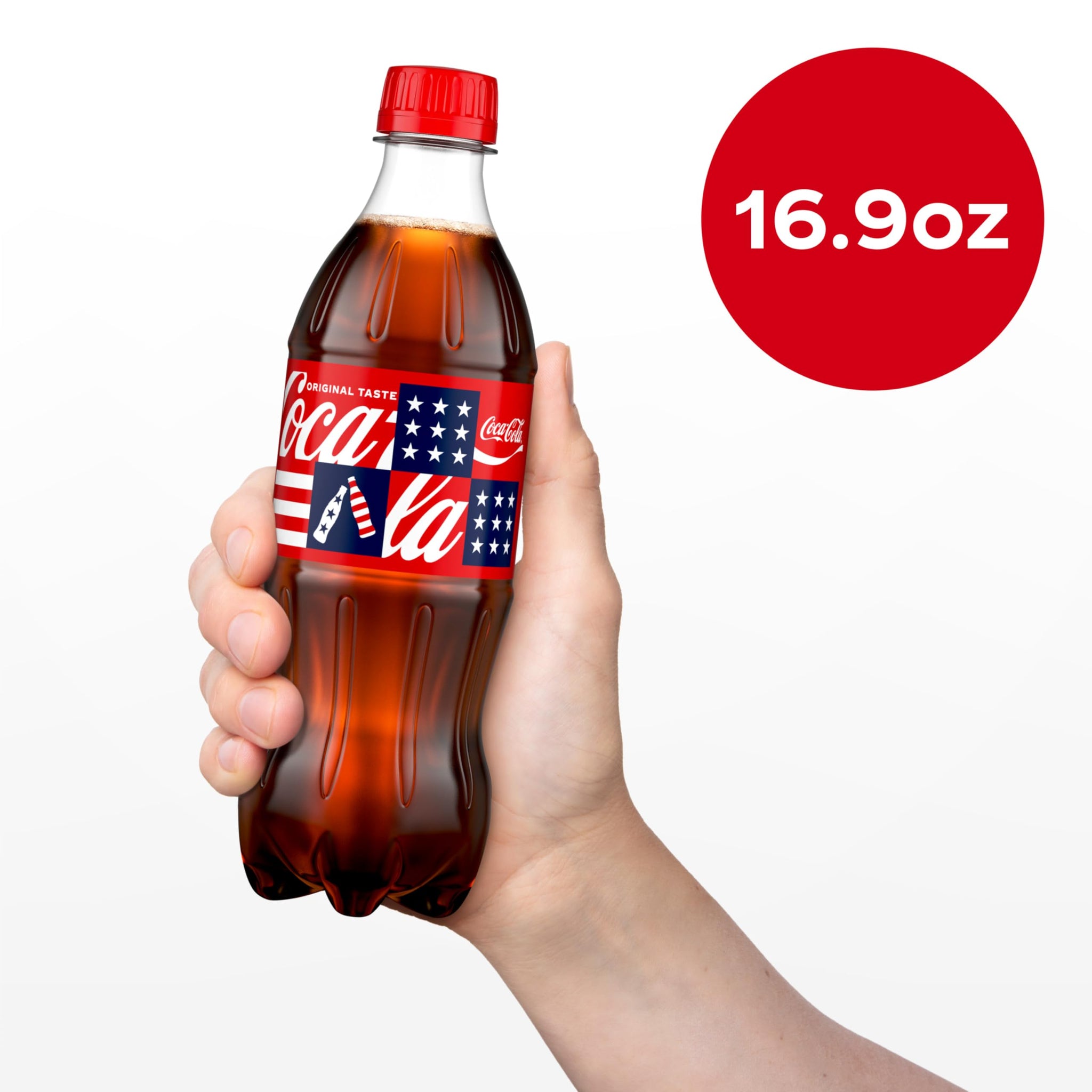 Coca-Cola Soda Soft Drinks, 16.9 fl oz Bottles, 6 Pack - Classic Cola Soft Drink Pack