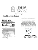 Halal gummy bears by Luxury Snacks (HALAL)