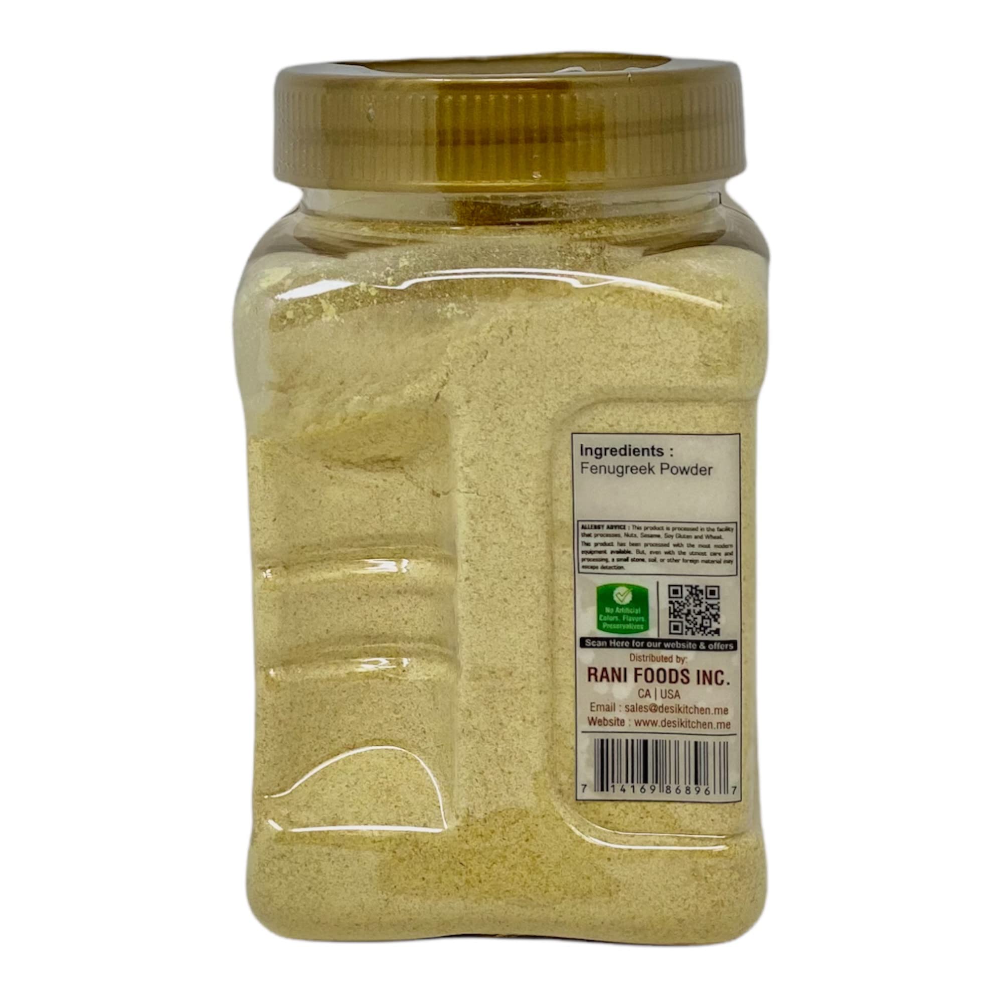 Desi Kitchen Fenugreek Powder (Methi Powder) 8oz (227g) | All Natural | Salt Free | Vegan | NON GMO | By Rani Foods