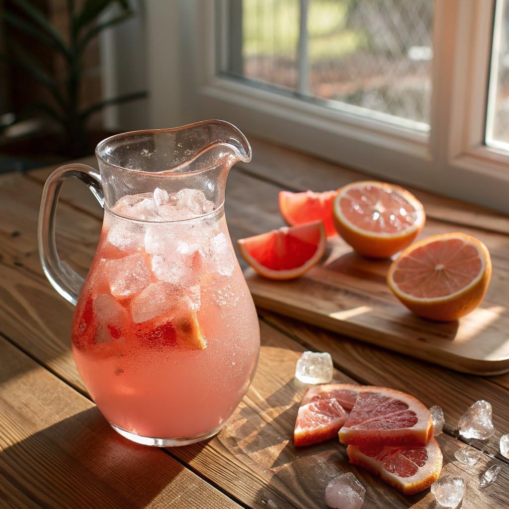 FlavCity Pink Grapefruit Superfood Lemonade Drink Mix - Sugar-Free Lemonade Powder with Real Crystallized Grapefruit & Organic Acerola - 100% DV