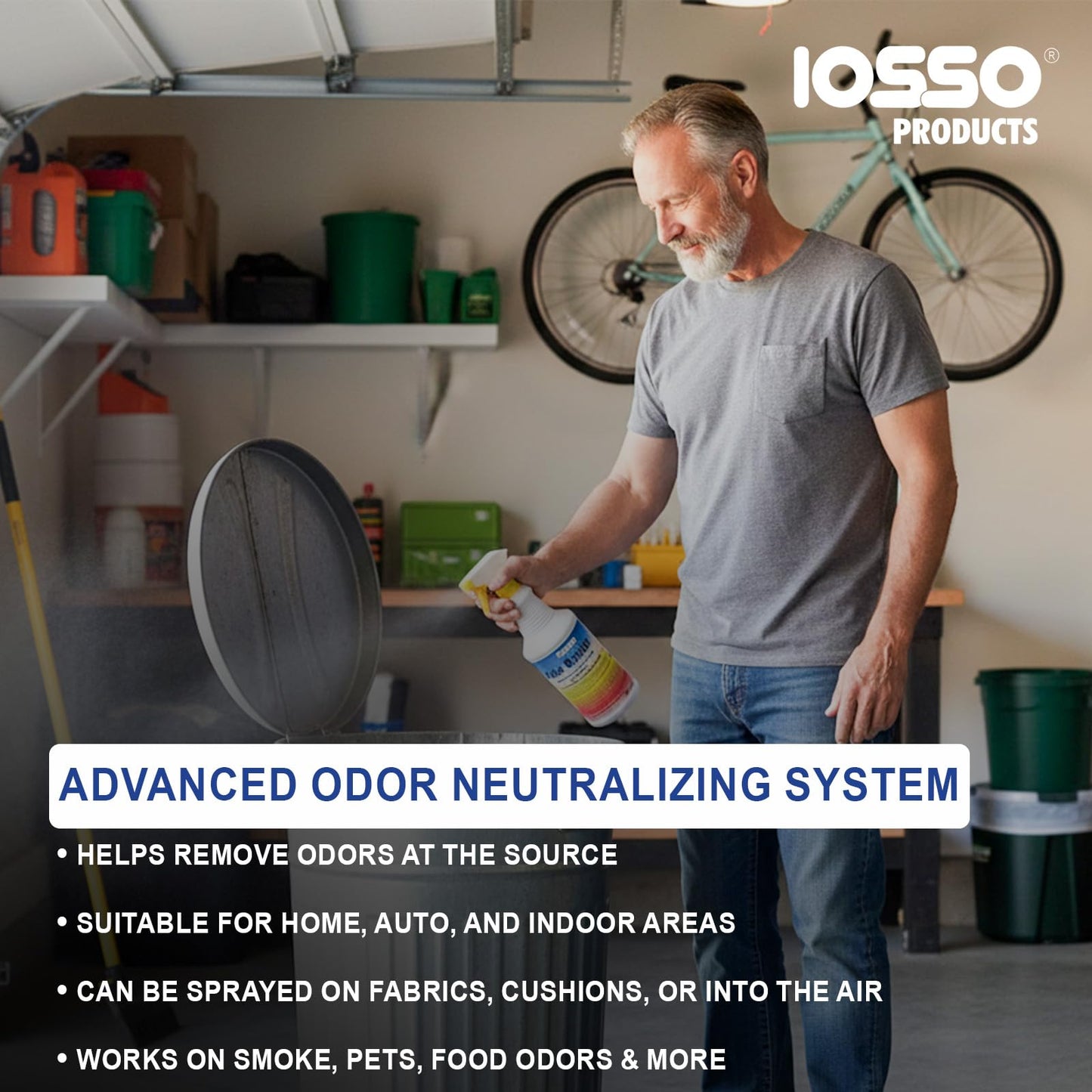 Iosso 10711 Odor Buster 32 Oz - Fragrance Free Odor Eliminator - Neutralizes And Removes Odors From Fabric Carpet Clothing Cushions Air - Safe Around