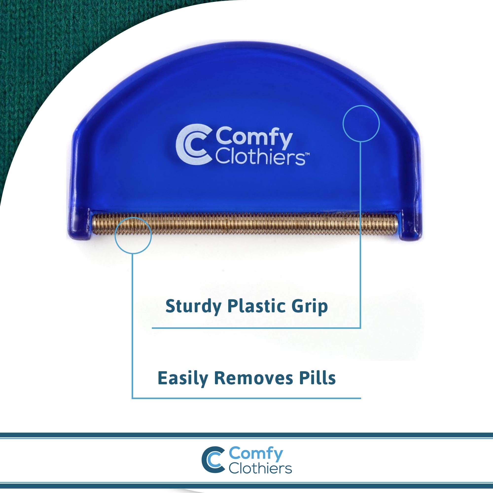 Comfy Clothiers Cashmere & Wool Comb for Sweater Care - Fabric De-Pilling Shaver & Defuzzer Tool - Precision Sweater Fuzz Remover, Cashmere Bobble