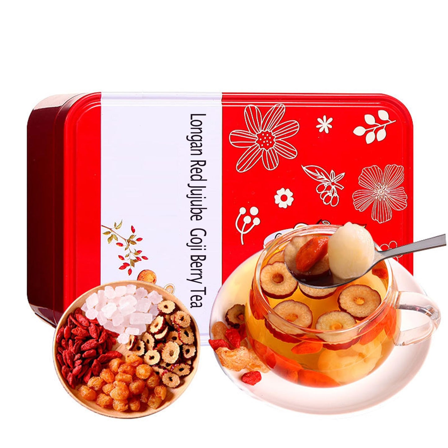 Longan Red Date Goji Tea 4.58oz Guiyuan Jujube Wolfberry Combination Flower Fruit Teabags Ladies' Tea Beverage Cold And Hot Tea Bag