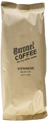 Baronet Coffee Viennese - 2 Pack of 2lb. Whole Bean Coffee - 100% Arabica Beans - Fresh & Slow Roasted to Perfection - Rich, Traditional Flavor