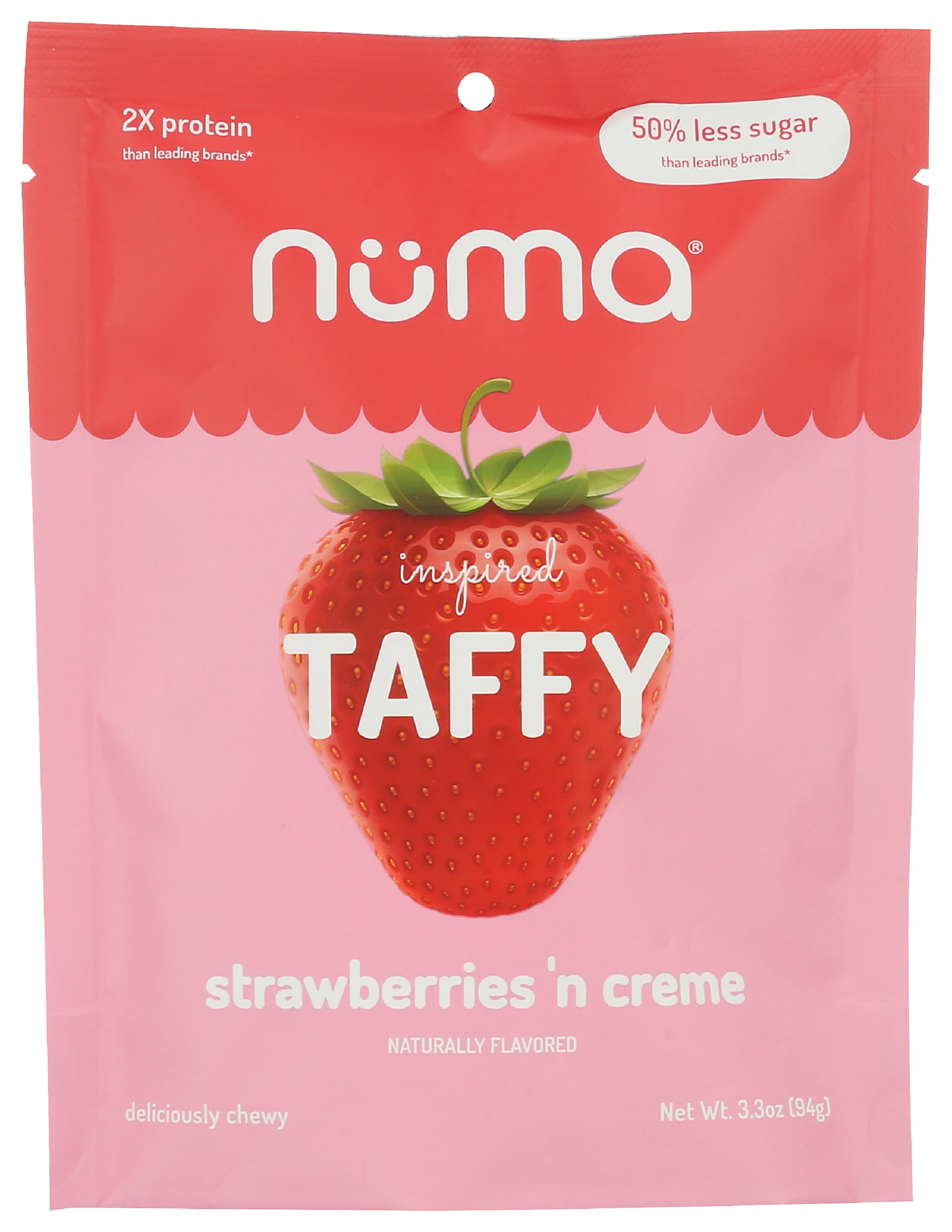 Numa, Taffy Strawberries Creme, 3.3 Ounce