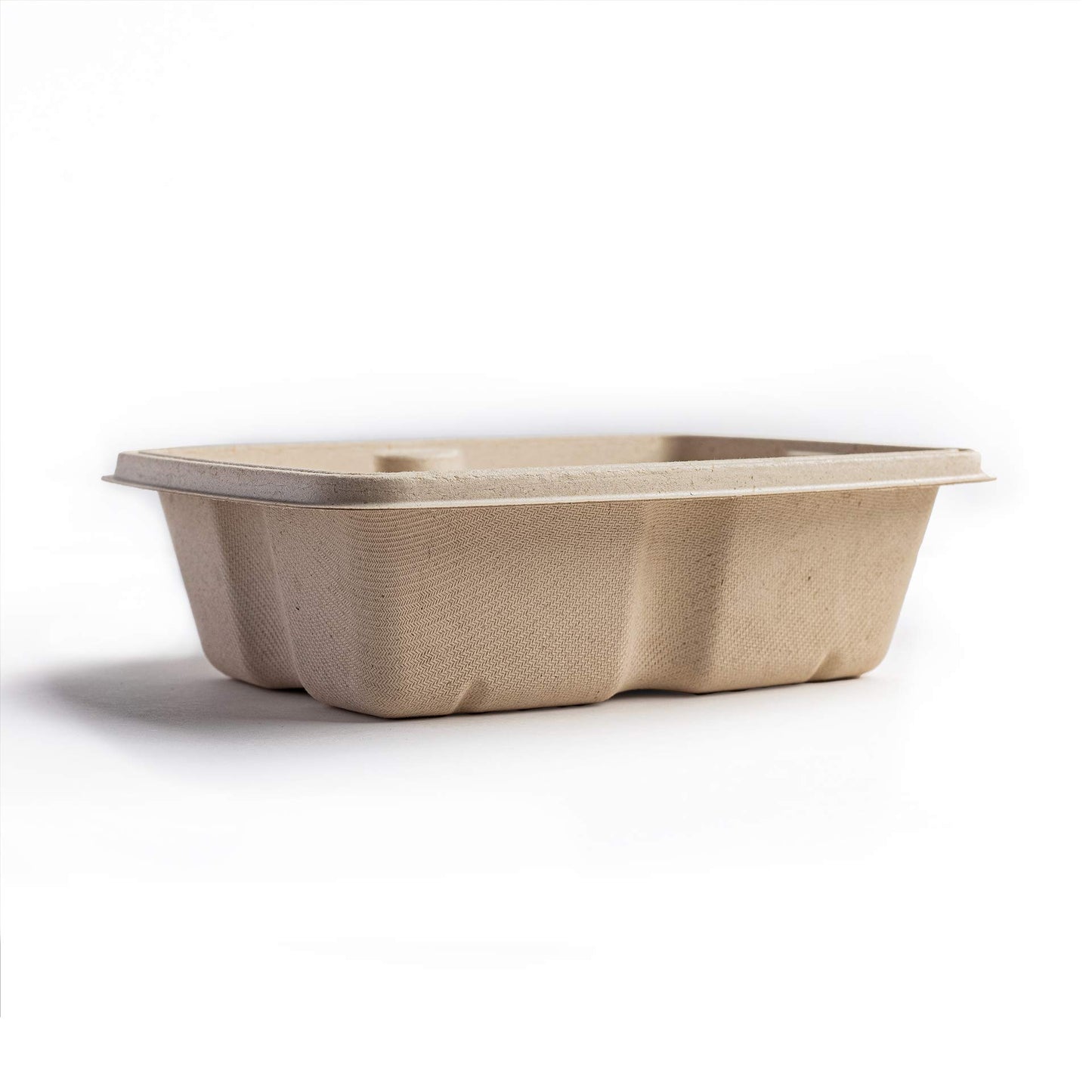 Zume Premium Compostable, Eco Friendly, Leak Proof, Disposable, 24 oz/750ml Medium Rectangular Container, Natural (Pack of 100)