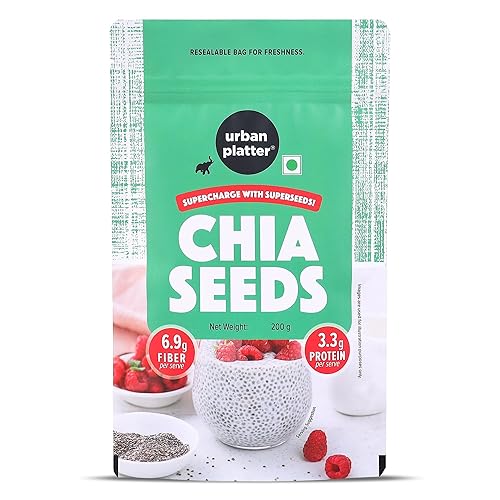 Urban Platter Healthy Bowl Raw Chia Seeds 200g