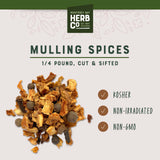 Traditional Mulling Spices, by Herb Co, Spice Blend for Mulled Wine Spices, Apple Cider, Tea & Wine, 1/4 lb
