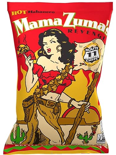 Route 11 Potato Chip : Mama Zuma's Revenge (15 bags (2 oz each)) hot habanero spicy chips