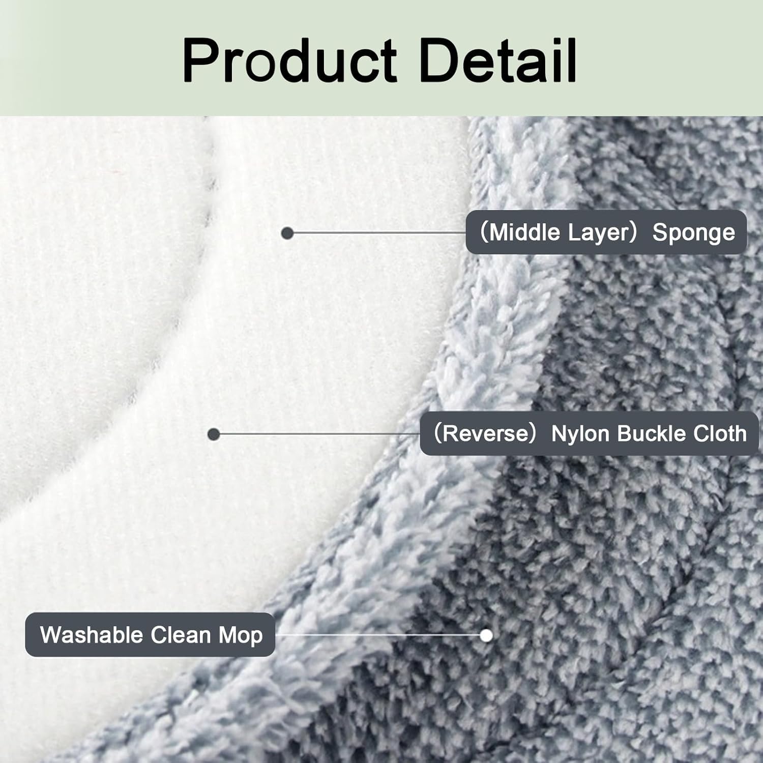 True & Tidy® 2-Pack 9 inch Extra Thick Microfiber Pad Refill for SPIN-800 TrueClean Mop & Bucket Square, Compatible with M16 and Most Square Spin Mop