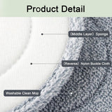 2 Pack 9 Inch Square Microfiber Pad Refill Compatible with True & Tidy Thick SPIN-800 TrueClean Mop, M16 and Most Square Spin Mop, Bucket - Grey