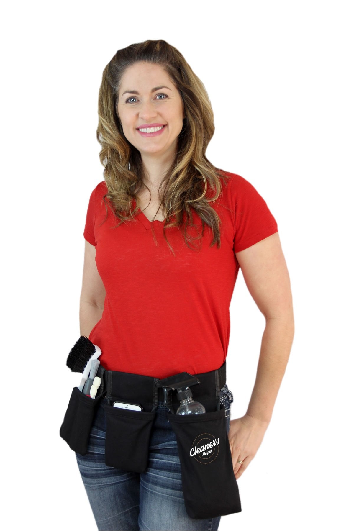 Cleaner's Helper PROFESSIONAL Tool Belt for Janitorial, Custodial, Maid, Housekeeping, Carpet Cleaning, & Cleaning