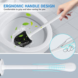 uptronic Toilet Brush and Holder 2 Pack, Toilet Brush with Ventilated Holder, Toilet Bowl Brush with Long and Large Handle