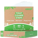 Eco Solve Toilet Bowl Cleaner Strips 60 Count, Unscented Eco-friendly, Non-toxic, Septic Safe, Removes Odors & Stains, Plastic-free, Natural Toilet
