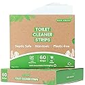 Eco Solve Toilet Bowl Cleaner Strips 60 Count, Unscented Eco-friendly, Non-toxic, Septic Safe, Removes Odors & Stains, Plastic-free, Natural Toilet
