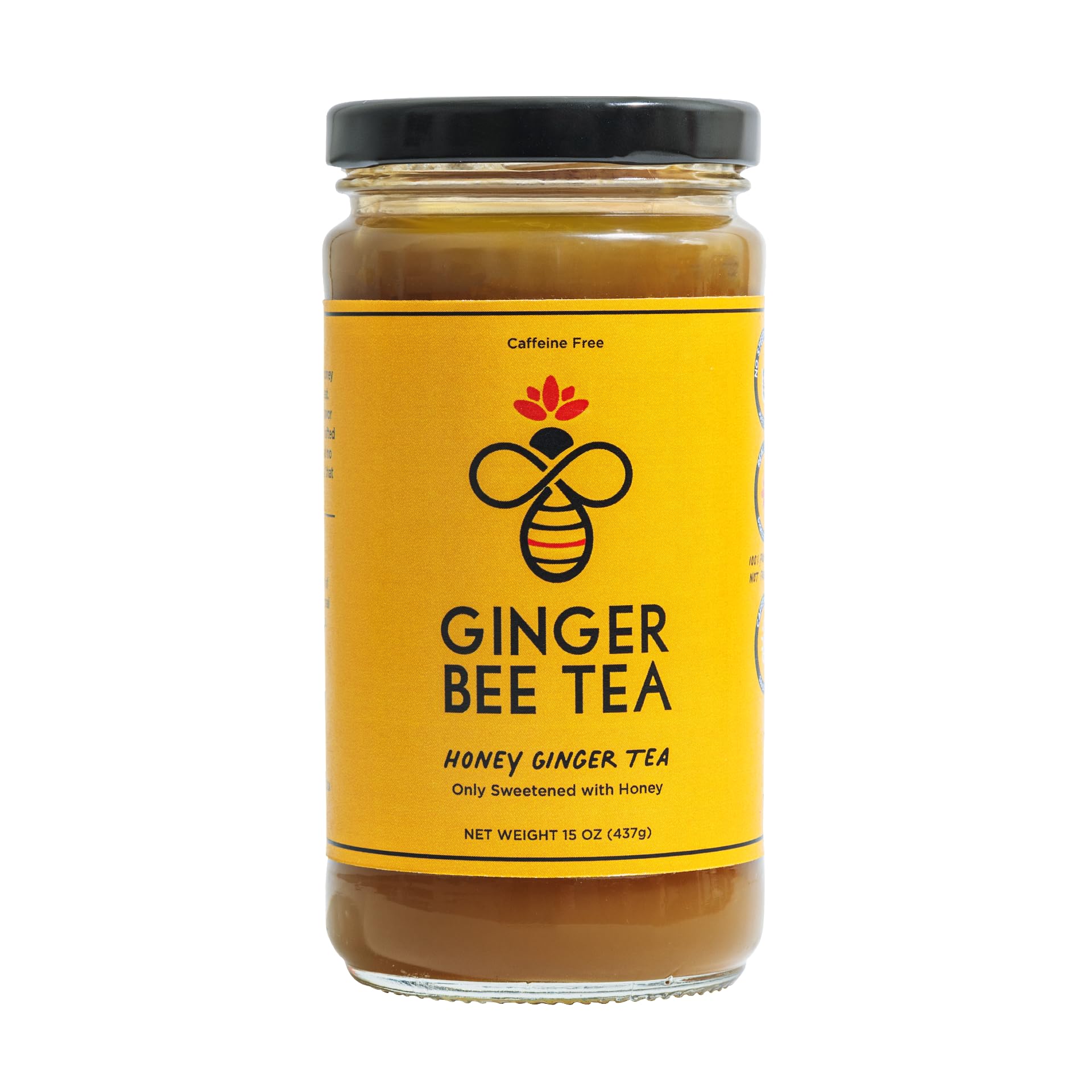 Ginger Bee Honey Tea Concentrate - Real Honey & Ginger Korean style Tea with Lemon | 19 Servings | Naturally Sweet, No Refined Sugar | Immune Support