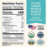 Organic Whole Wheat Flour 1.5 lb - Non-GMO, Pesticide-Free, Regenerative Organic Certified for Baking Bread, Pizza, Pasta, & More by Doudlah Farms