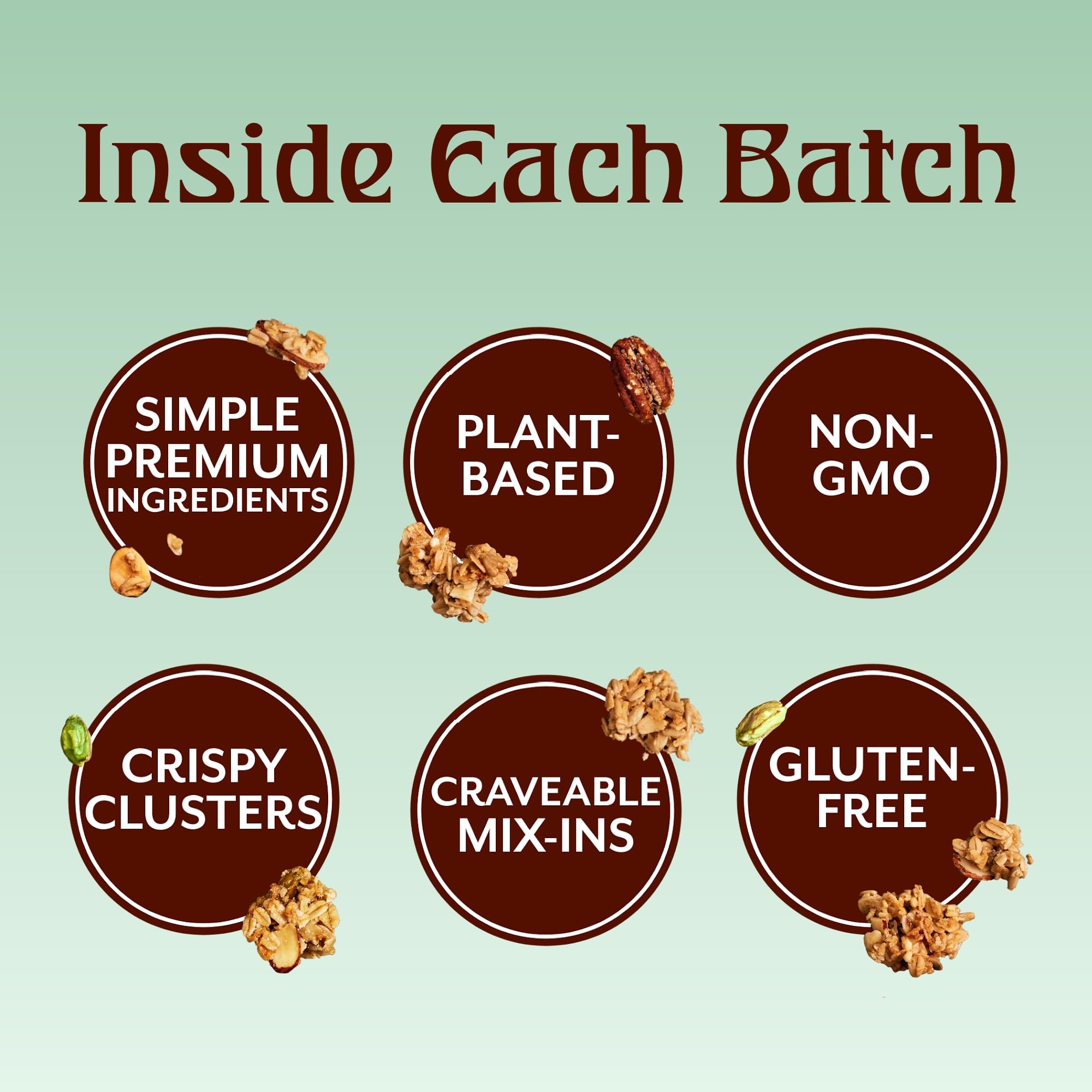 Michele's Granola Original, Handmade, Whole Grain, Vegan, Gluten-Free & Non-GMO, 36oz Resealable Bag