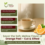 Organic Way Dried Orange Peel Cut & Sifted (Citrus sinensis) - Pure, Single Ingredient Herbal Tea | Organic & Kosher Certified | Vegan, Non GMO