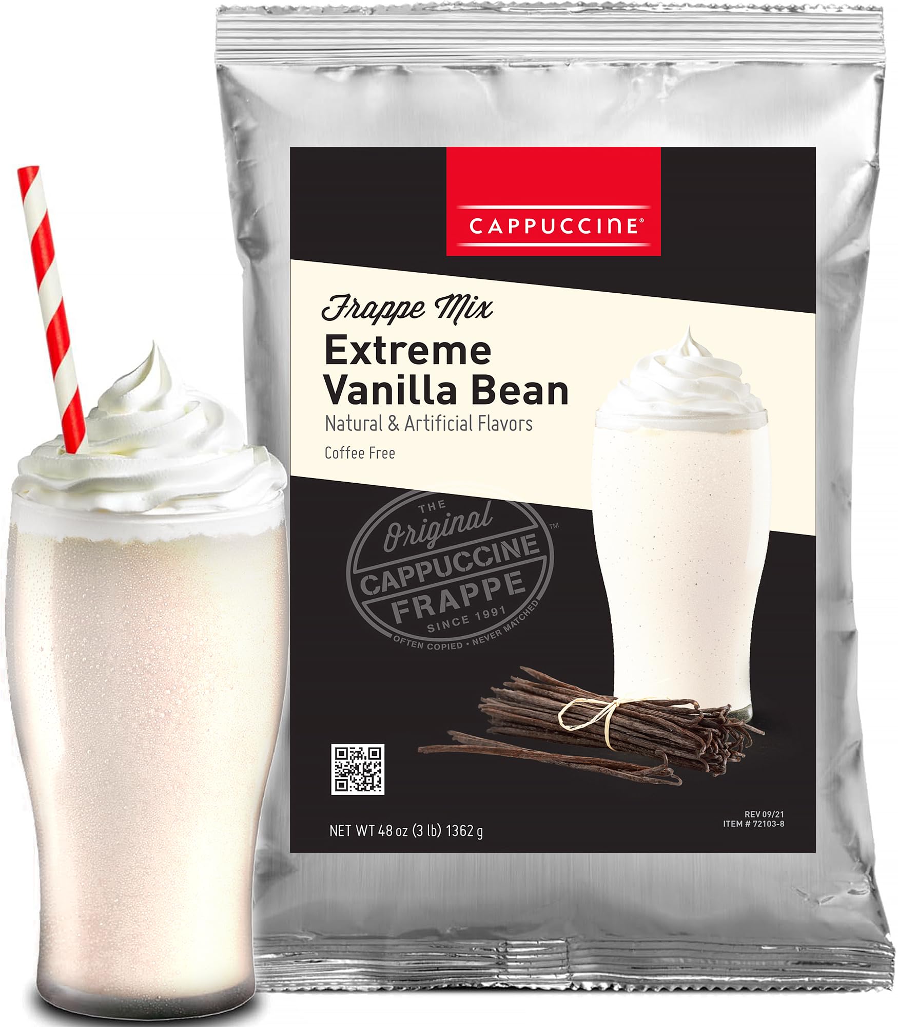 Cappuccine Extreme Vanilla Bean Frappe Mix, 3 Pound (Pack of 1)