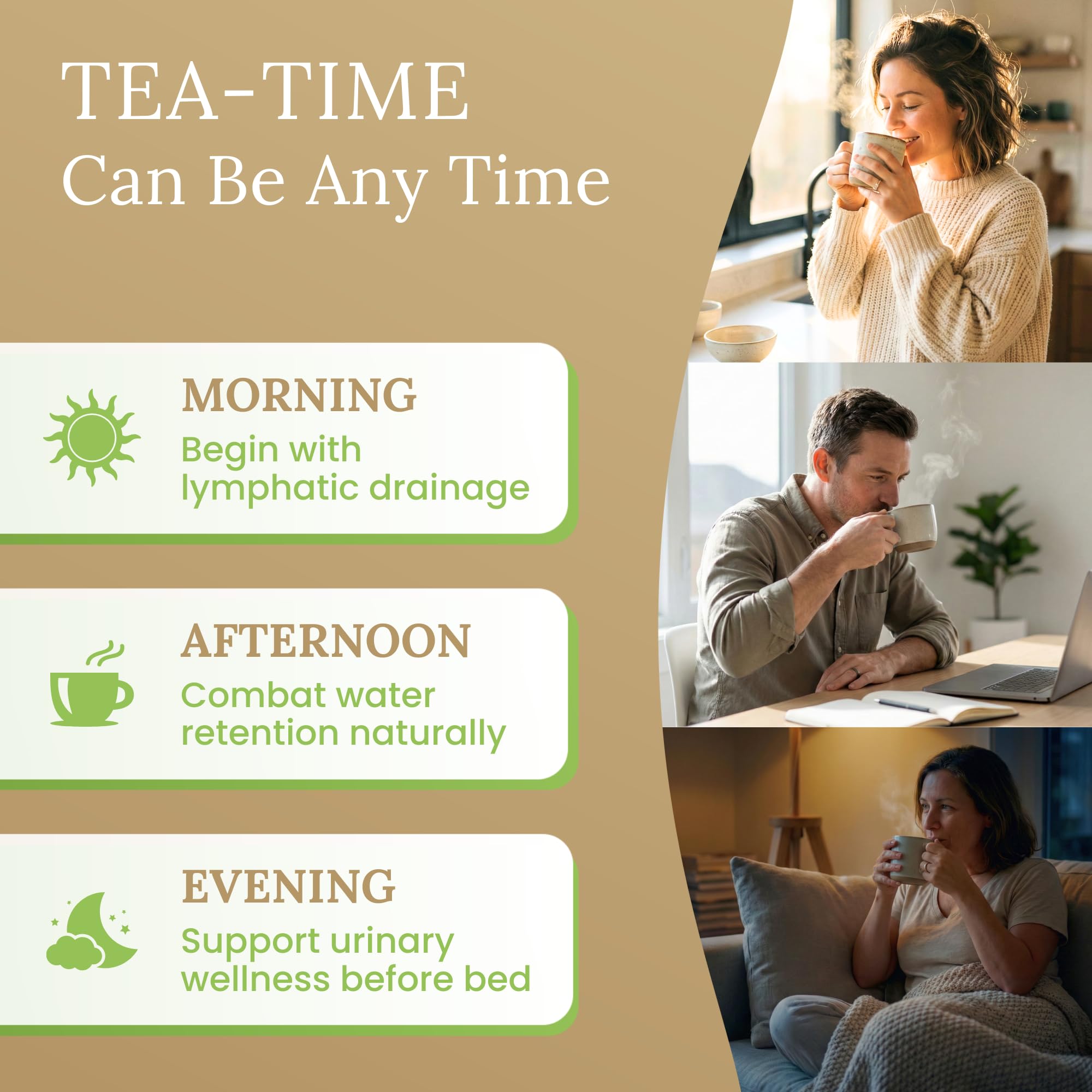 Palm Beach Herbs Cleavers Tea - Cleavers Herb for Lymphatic, Urinary and Wellness Support - Caffeine Free - Sugar Free - 30 Tea Bags