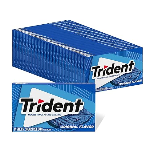 Trident Original Flavor Sugar-Free Chewing Gum, 14 Pieces (Pack of 24) (336 Total Pieces)