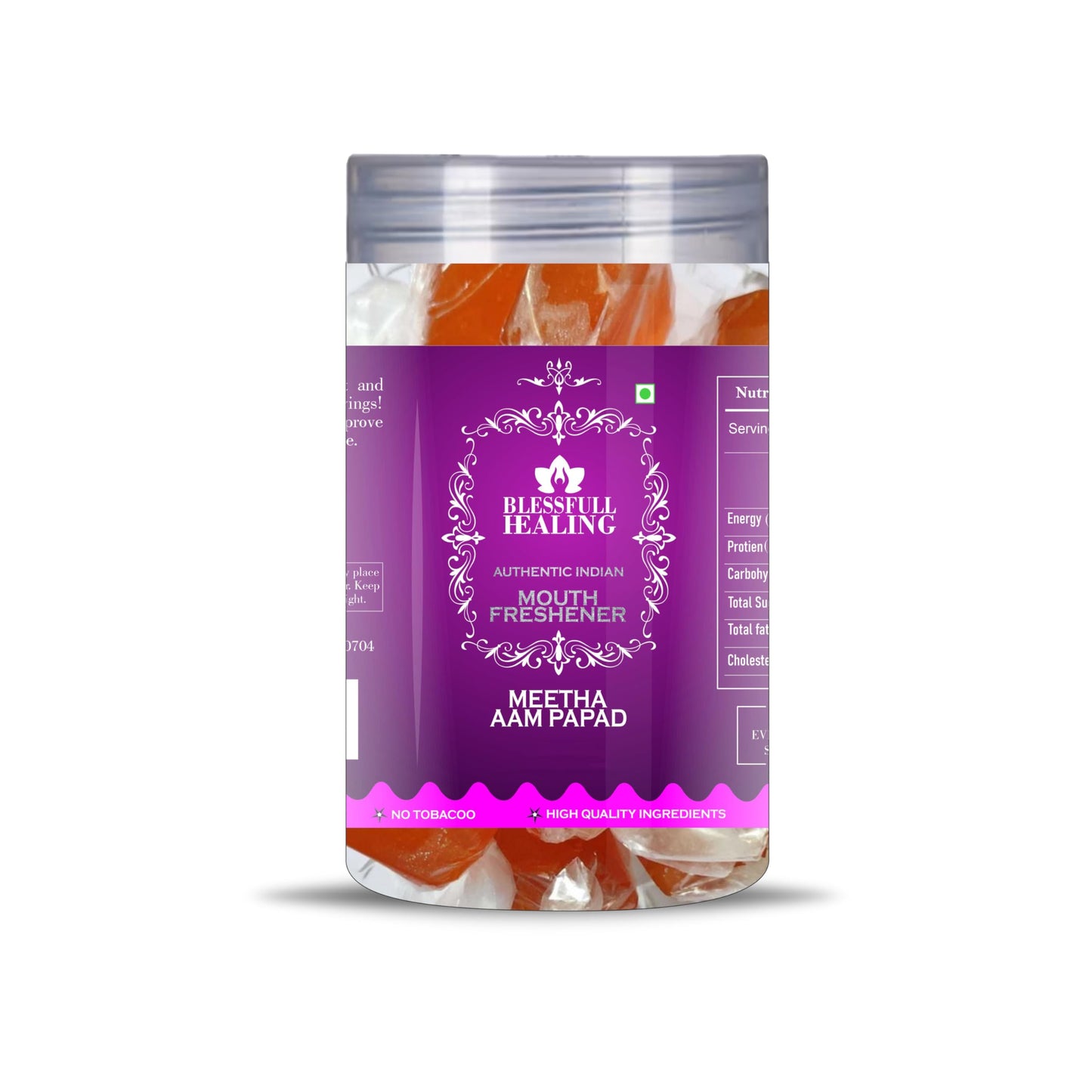 Blessfull Healing Meetha Aam Papad 5 Oz(Ounce) Airtight Container With Spoon