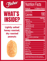 FISHER Snack Lightly Salted Dry Roasted Peanuts, 14 oz