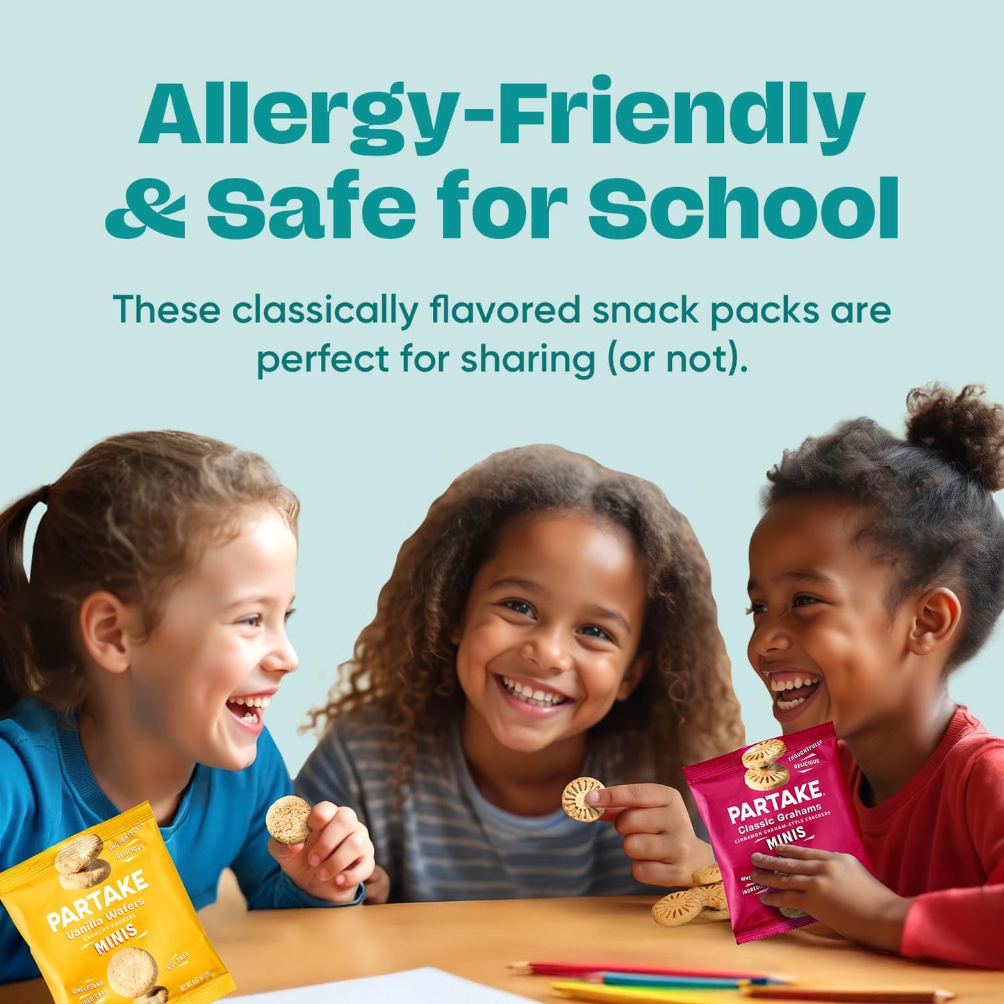 Gluten Free Partake Mini Classic Graham Crackers & Vanilla Wafer Cookies Variety Pack - Vegan - Free From the Top 9 Allergens Including Dairy, Wheat