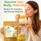 Cardo mariano, curcuma, diente de leon, boldo & cuachalalate TE (Milk thistle, turmeric, dandelion, boldo & cuachalalate) 24 Tea Bags, 100% natural