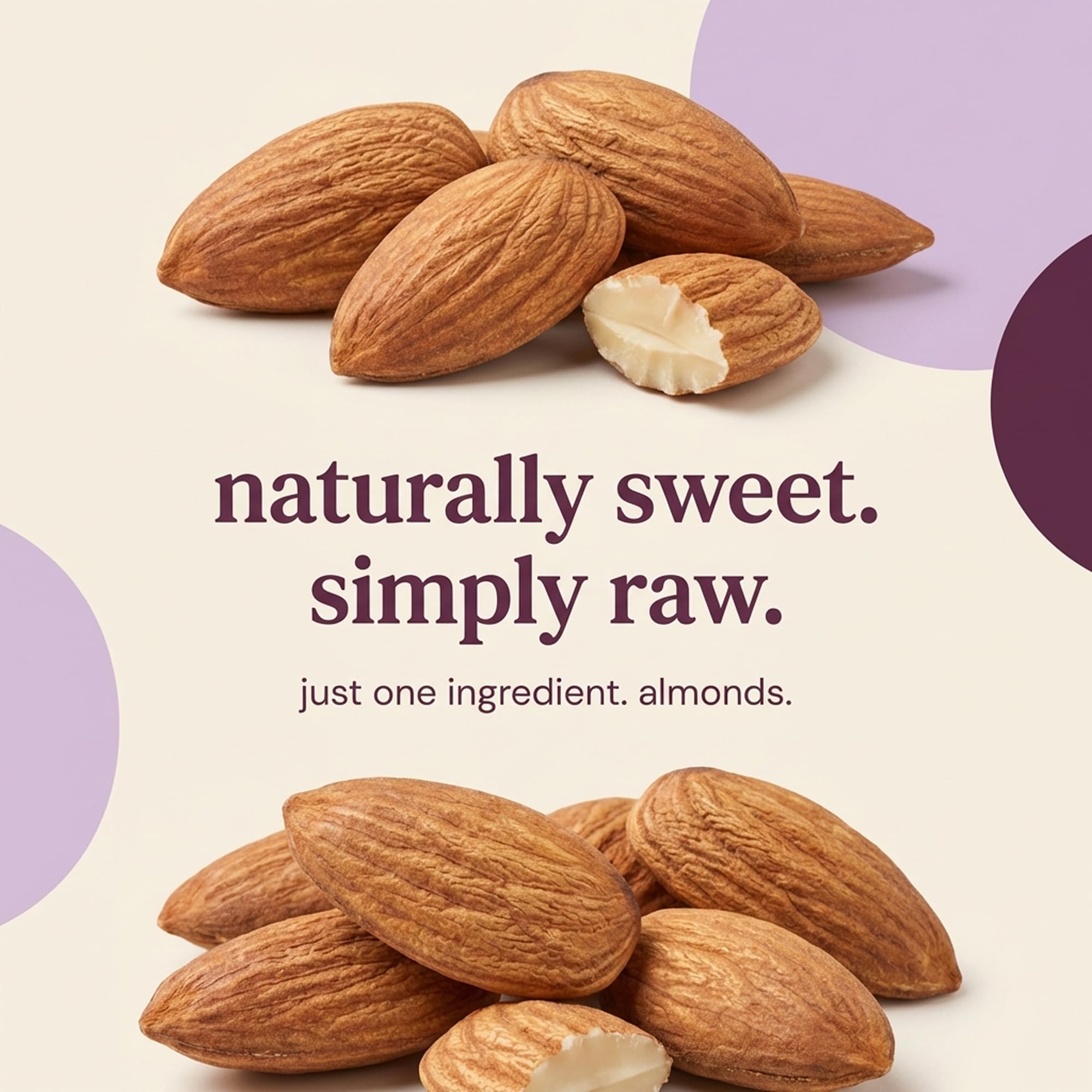 GoodSam Foods - Organic Raw & Unsalted Almonds 1.25lbs (2x10oz Bags) - Regeneratively Farmed California Almonds for Snacking Cooking and Baking