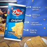 Dux, Original Crackers, Salty & Crunchy, Enjoy Anytime, 8.82 Ounce, 1 Box contains 4 Bags, each with 9 Individual Packs and every pack includes 3