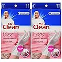 Mr. Clean Bliss Cleaning Gloves - Large, 12" Long Cuff with Non-Slip Grip & Ultra-Soft Absorbent Lining for Multi-Purpose Household Cleaning, Reusable