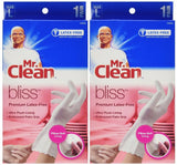 Mr. Clean Bliss Cleaning Gloves - Large, 12" Long Cuff with Non-Slip Grip & Ultra-Soft Absorbent Lining for Multi-Purpose Household Cleaning, Reusable