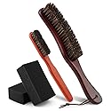 4Pcs Horsehair Felt Hat Brush Kit, Felt Hat Cleanings Kit with Cleaning Sponge Wood Cap Cleaning Lint Remover, for Cowboy Hats Baseball Caps, for Hair