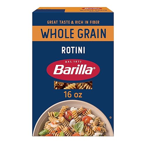 Barilla Whole Grain Rotini Pasta, 16 oz. Box - Non-GMO, Made With 100% Whole Grain Durum Wheat - Great Source of Fiber