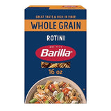 Barilla Whole Grain Rotini Pasta, 16 oz. Box - Non-GMO, Made With 100% Whole Grain Durum Wheat - Great Source of Fiber