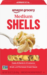 Amazon Grocery, Medium Shells Pasta, 16 Oz