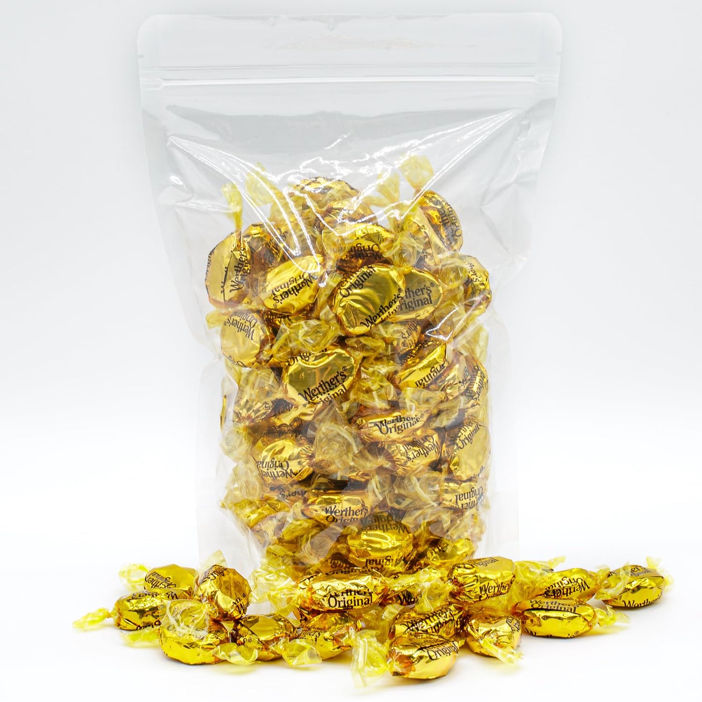 ORIGINAL Caramel Hard Candy 2 lb - Bulk Bag, Classic Cream and Caramel Flavors, Individually Wrapped (166 Pieces)