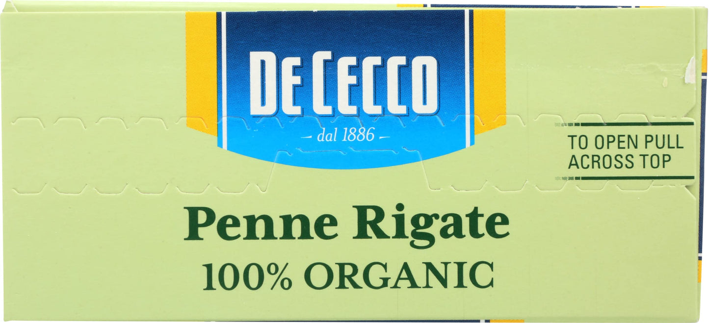 De Cecco Pasta Organic Penne Rigate, 12 Ounce (Pack of 1) (2409474041)
